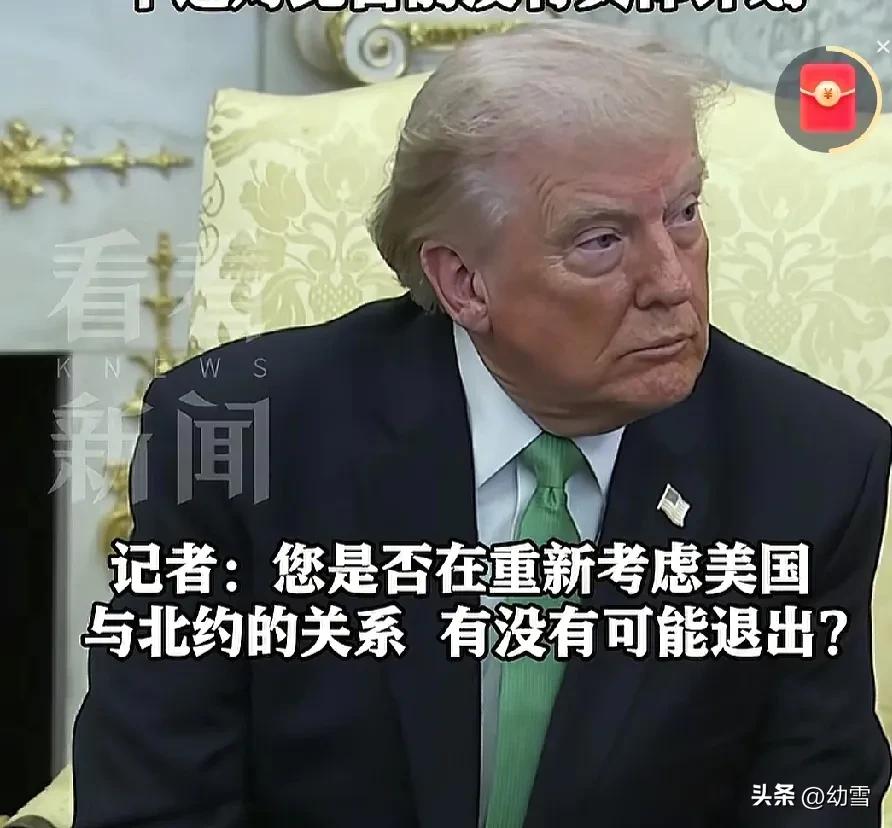 特朗普再开炮：称应"重新评估"美国与北约关系 甚至考虑退出

“北约不帮助我，我