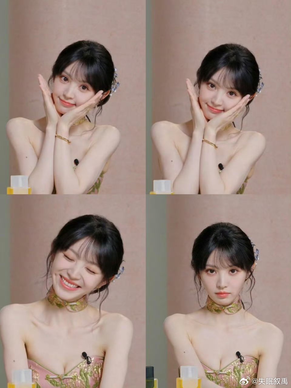 田曦薇被裙子勒成这样小田已经够瘦了，这裙子穿着都费劲，看着都替她喘不过气… 