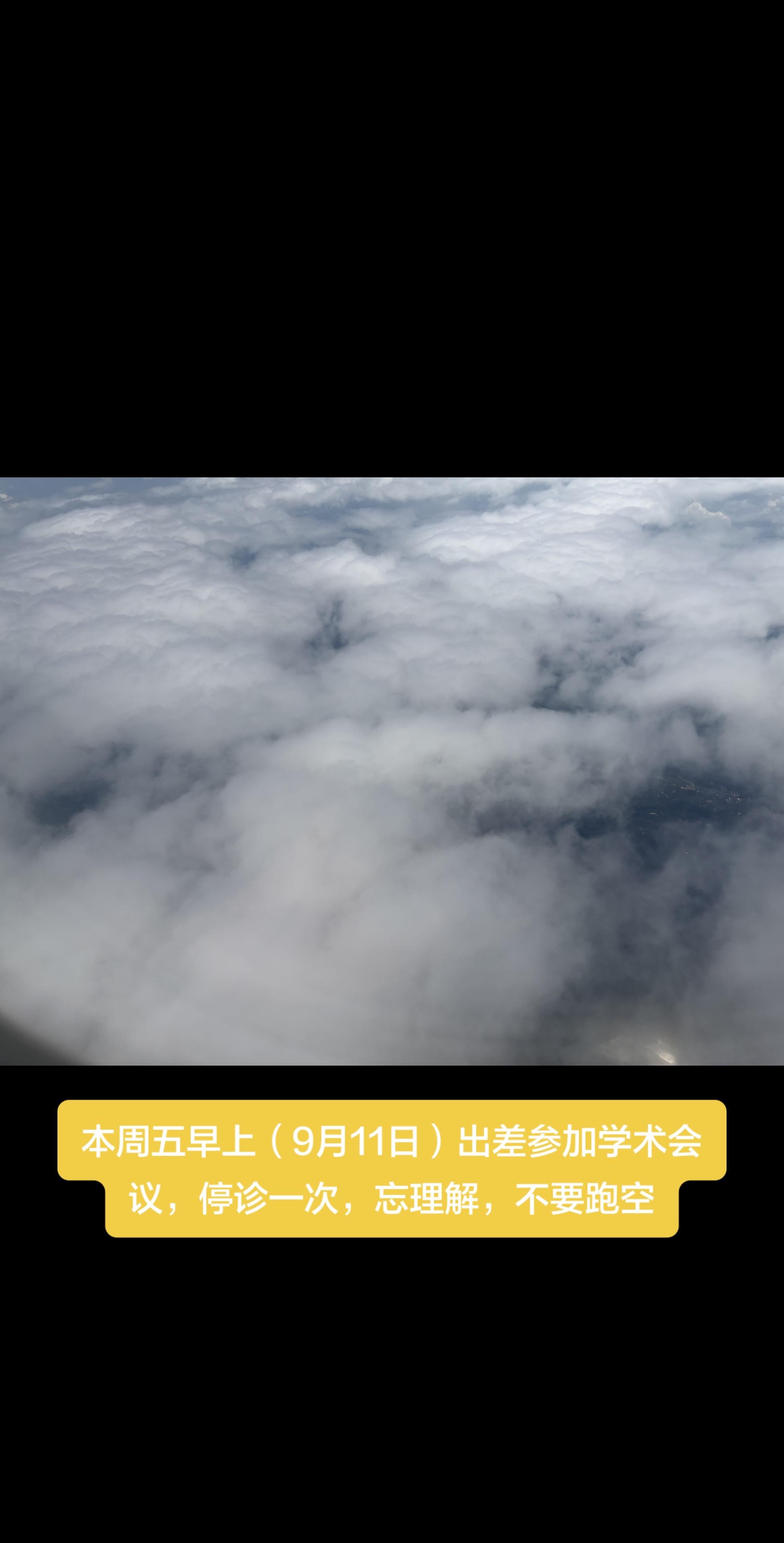 停诊一次。本周五早上（9月11日）出差参加学术会议，停诊一次，忘理解，不要跑空