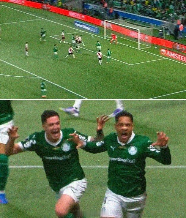 😳🇧🇷 河床球员防守漏人了，维托尔·罗克独自出现在远门柱破门，扳平比分，帮