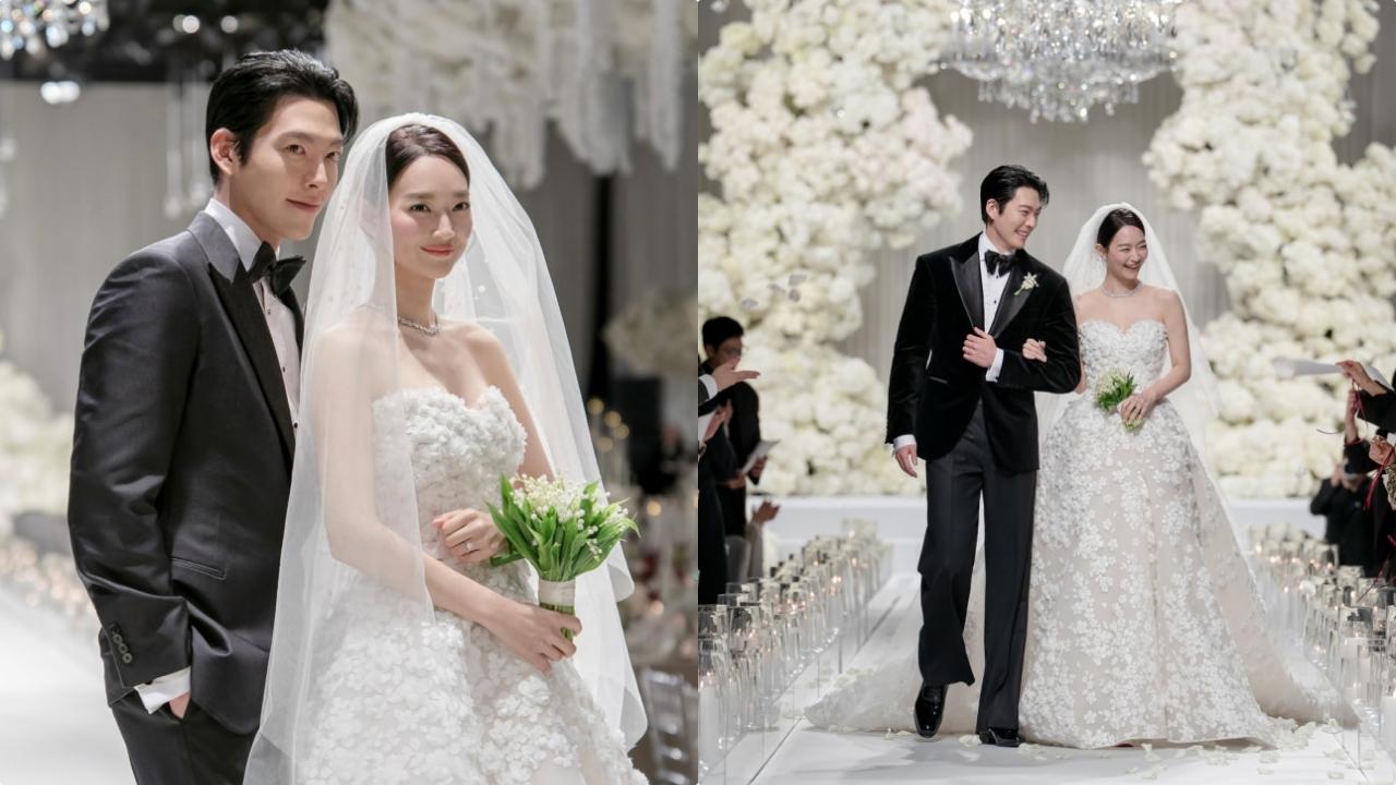 金宇彬♥申敏儿低调完婚！婚礼现场照宛如电影剧照，甜蜜同框网友直呼最美结婚照！
