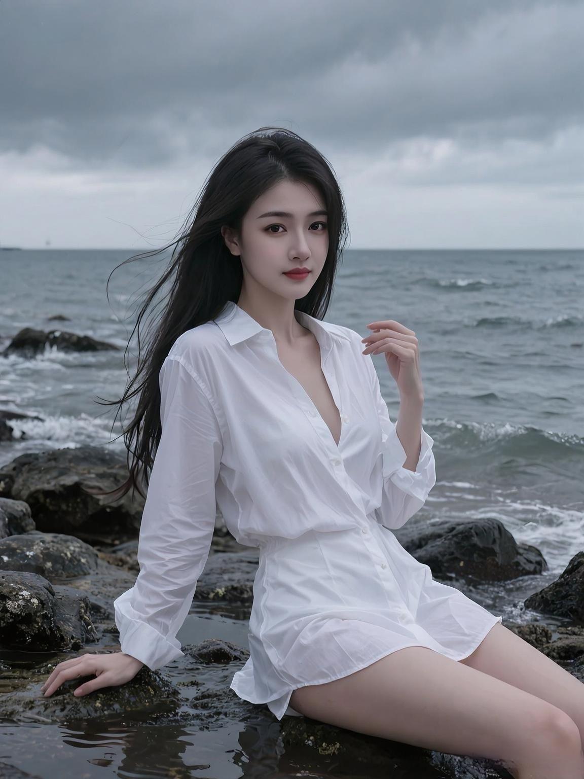 白衬衫与海的清冷，遗憾都藏在浪声里