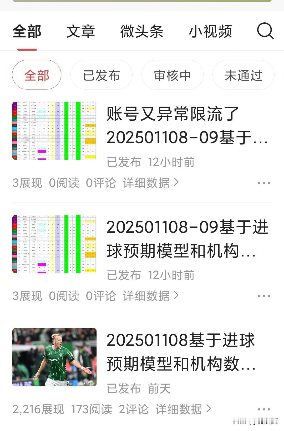 账号异常了限流看不到，间歇性更新