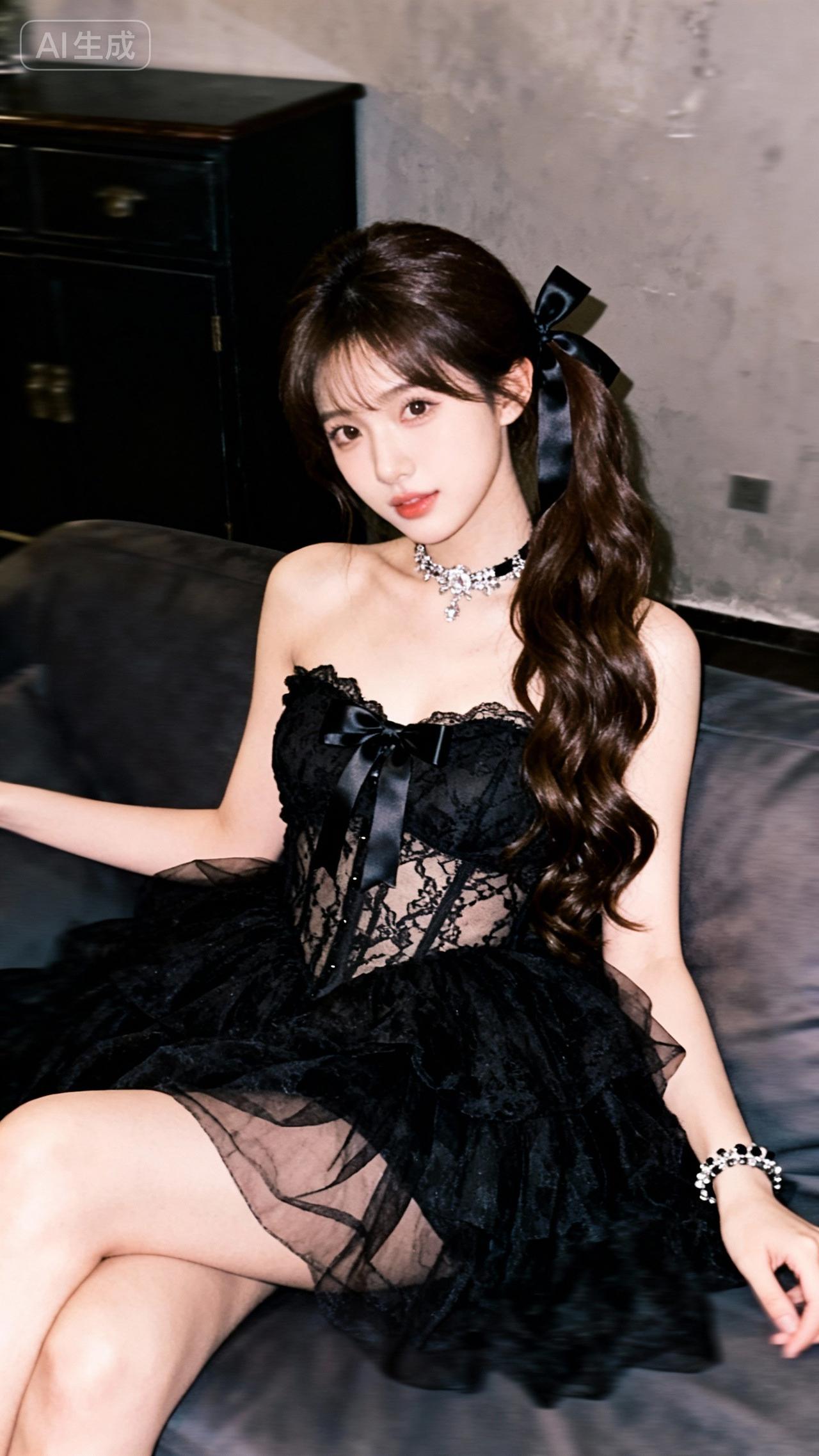 优雅黑裙，甜美少女心，时尚穿搭指南女生怎么拍出自然而且漂亮的照片