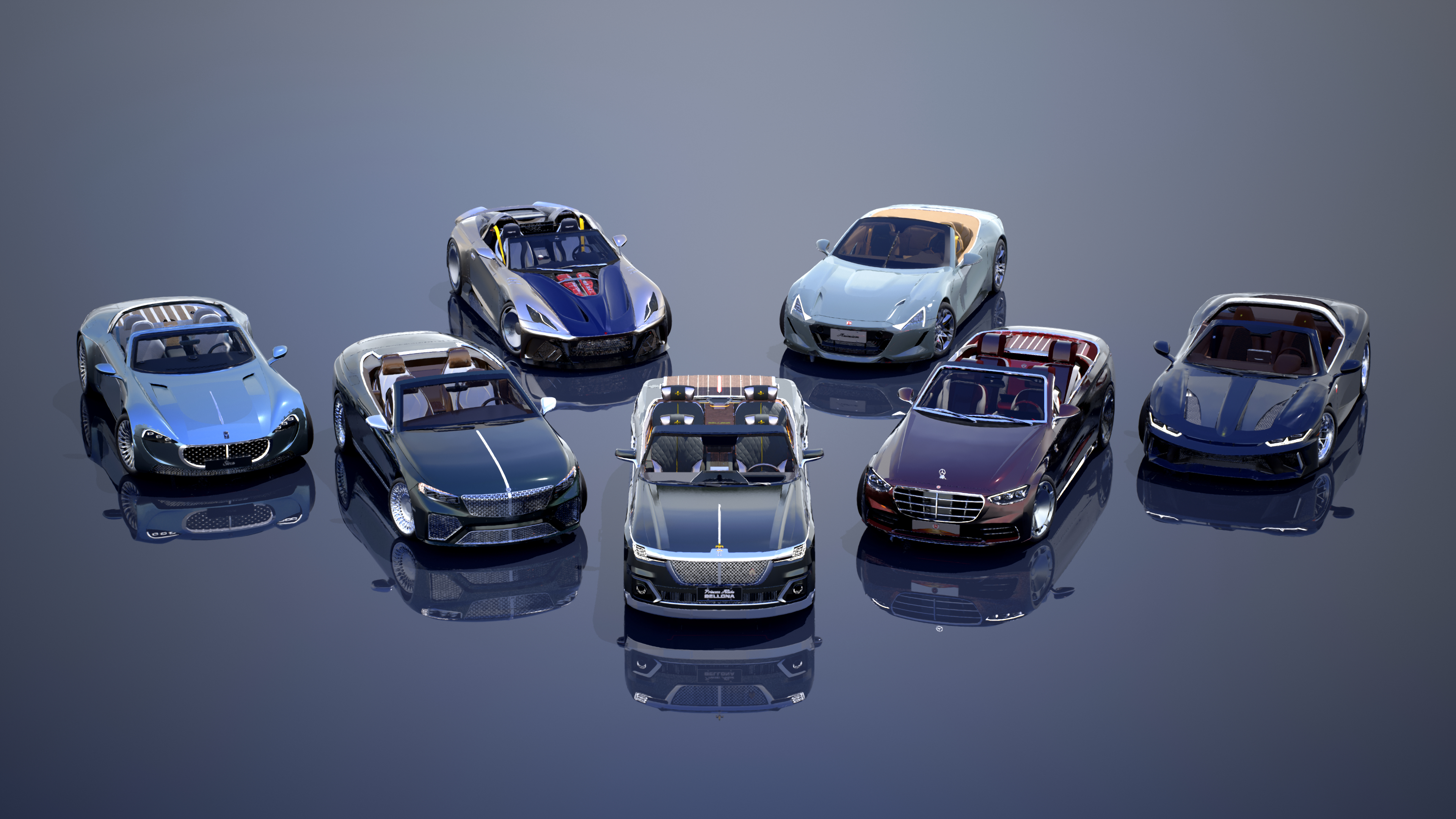 AM设计群整了个豪华敞篷GT设计大赛，猜猜哪个是我的作品