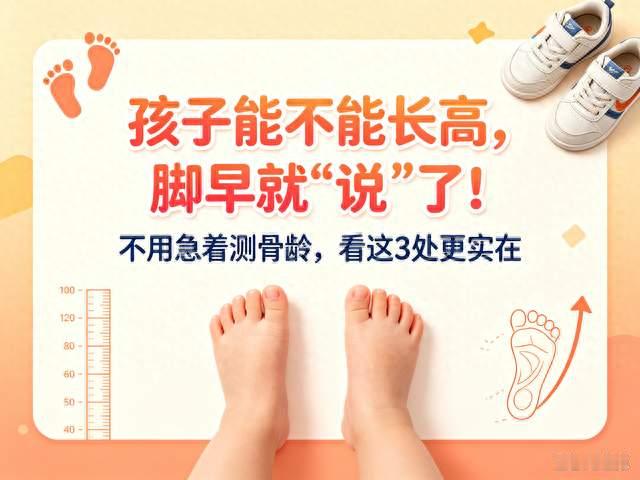孩子能不能长高，脚早就“说”了！不用急着测骨龄看这3处更实在