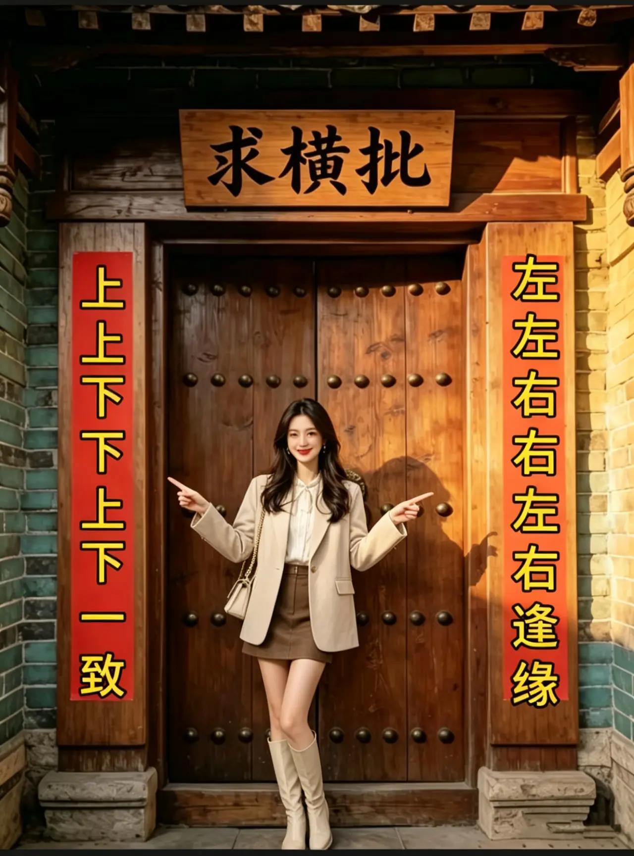 求最牛横批……？
山东一美女写出一幅对联，至今无人能对出完美横批，请各位高手不吝