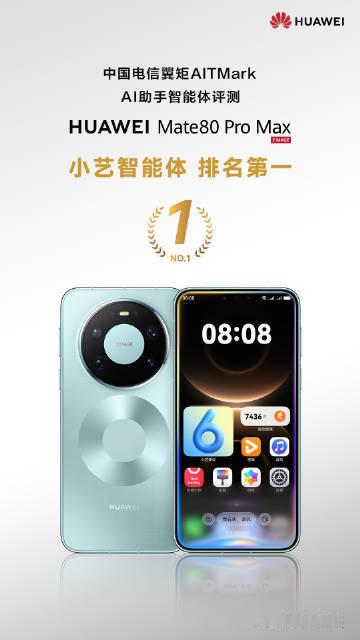 在中国电信翼矩AITMark AI手机场景智能评测中，华为Mate 80Pro 