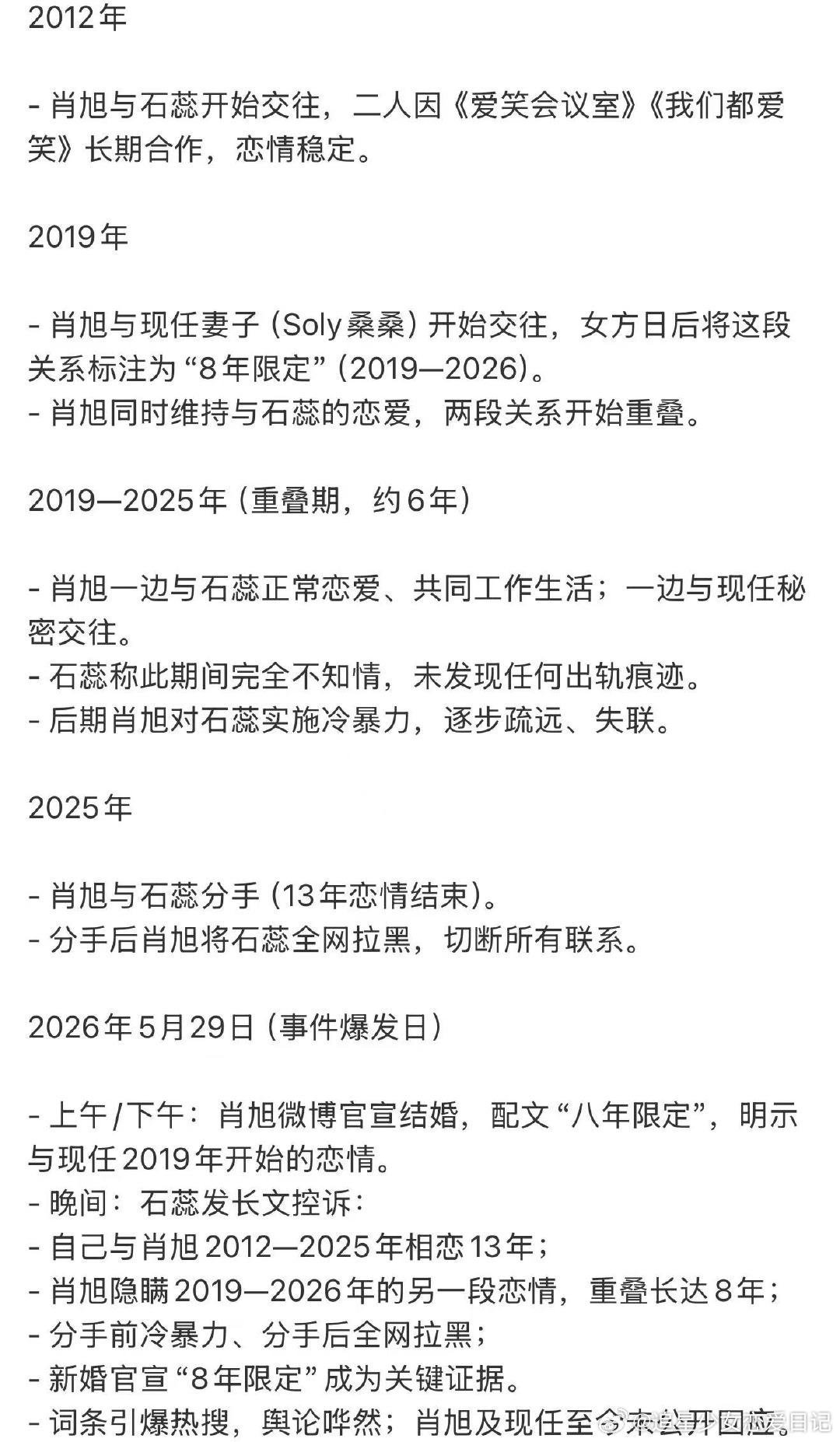肖旭石蕊事件时间线 曝肖旭出轨，跟他兄弟是真敢啊 潜伏不找你演可惜了 