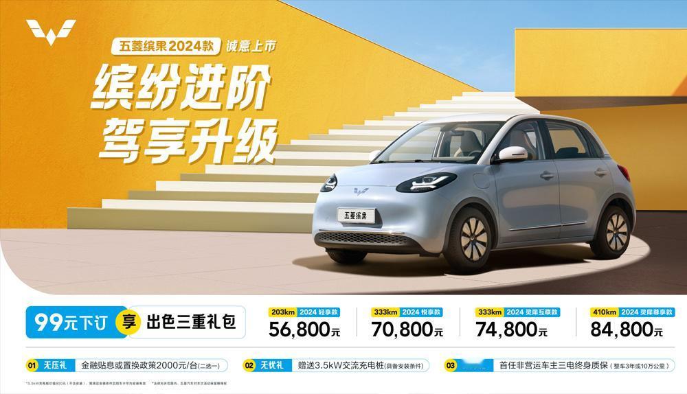 【2024款五菱缤果：5.68万起】2024款五菱缤果共推出4款车型，售价区间为