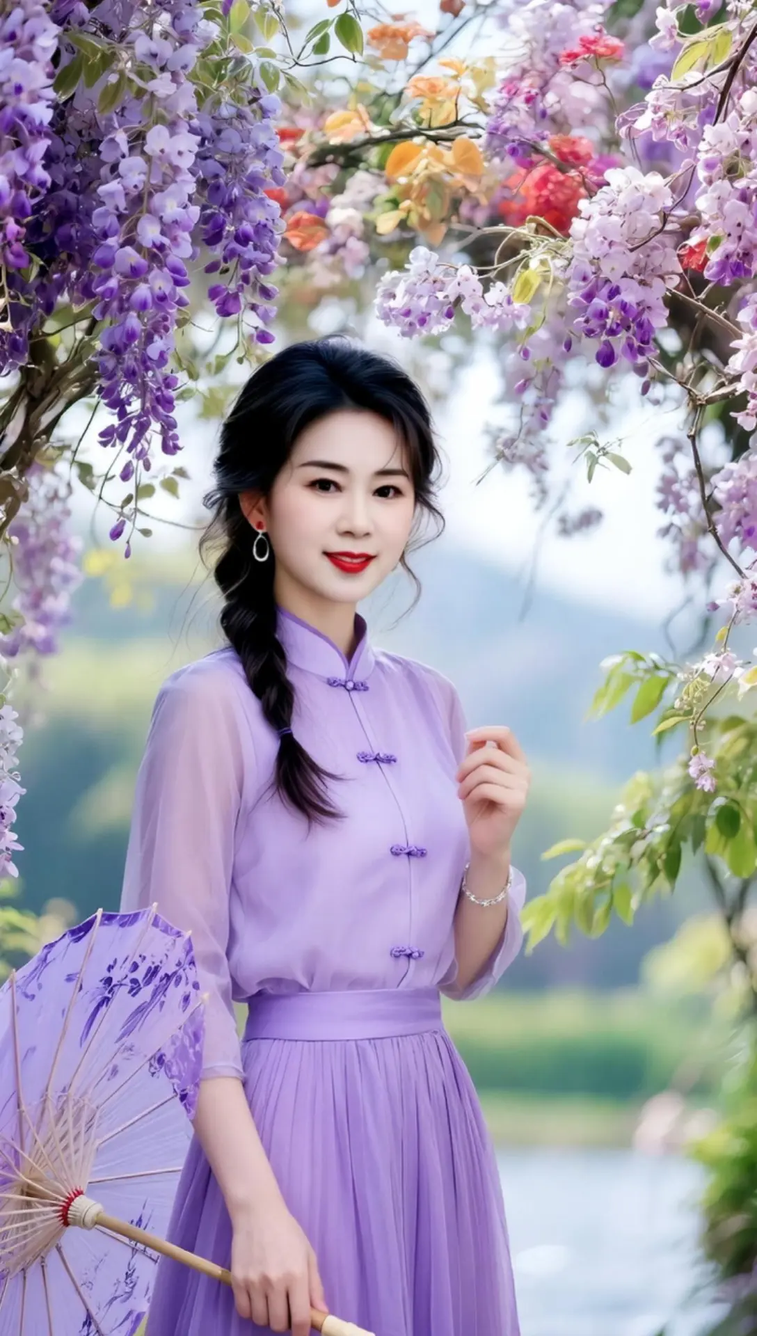 AI紫藤古风写真 随变ai随便玩