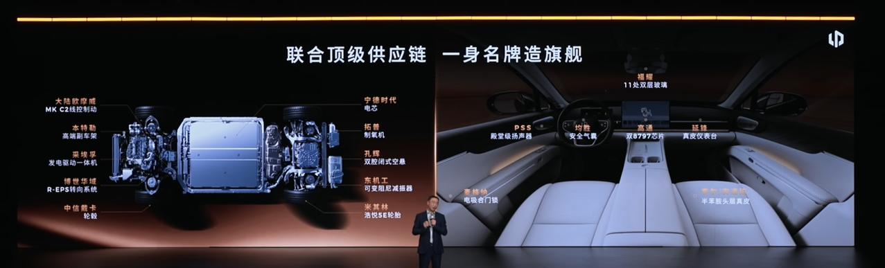 零跑D19硬件配置真的拉满，都是行业内的顶级供应链:
制动系统：大陆欧摩威 MK