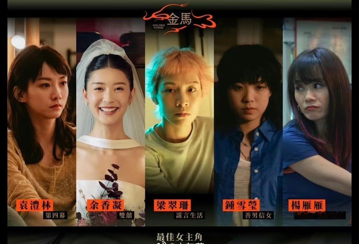金马奖提名金马最佳女主提名名单公布，不同题材、不同风格的角色相遇，是演员与好故事