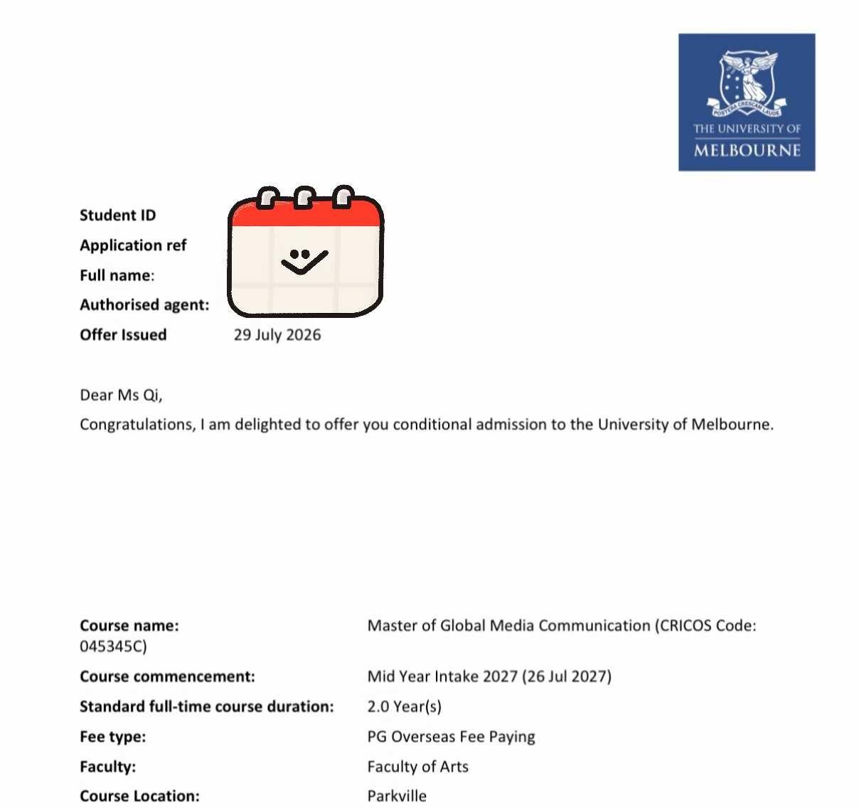 🐾🦘🇦🇺27fall的澳洲进度条
留学 申请季 墨尔本大学