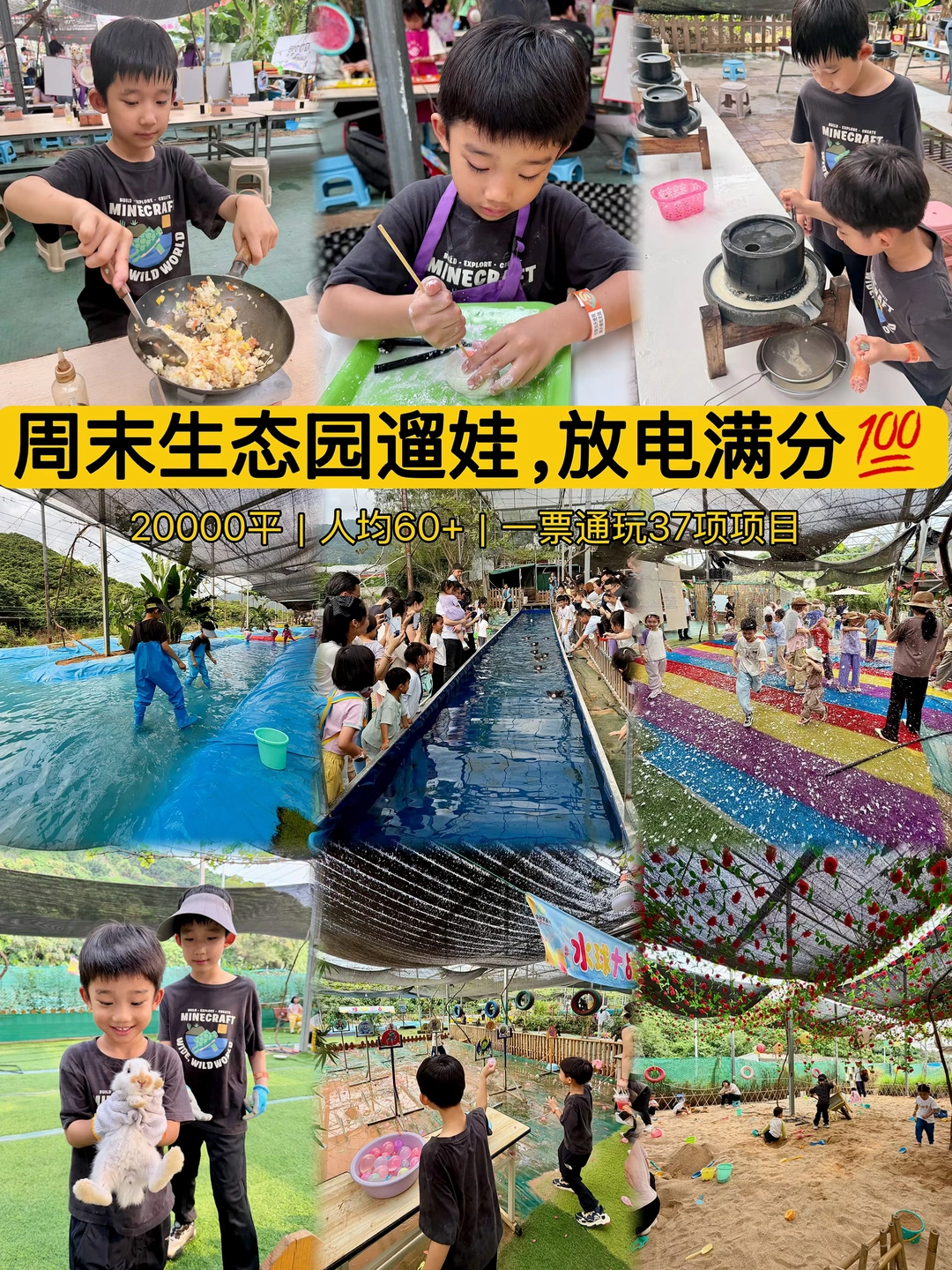 一票通玩37项！性价比高的亲子户外乐园🎡