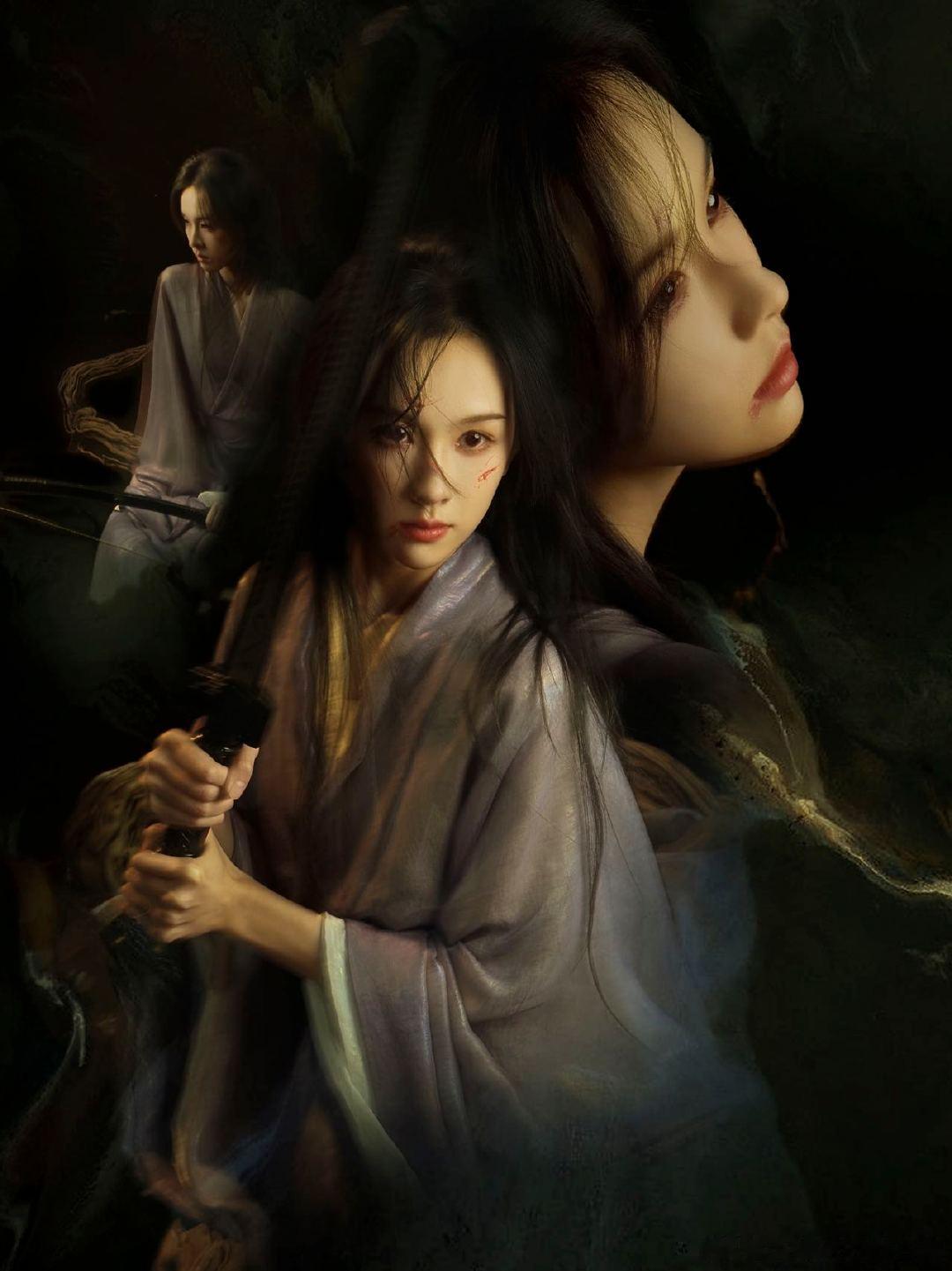 陈都灵紫衣薄纱美成啥了陈都灵紫衣写真紫影摇曳，轻纱袅袅，陈都灵气质脱俗，每一帧画