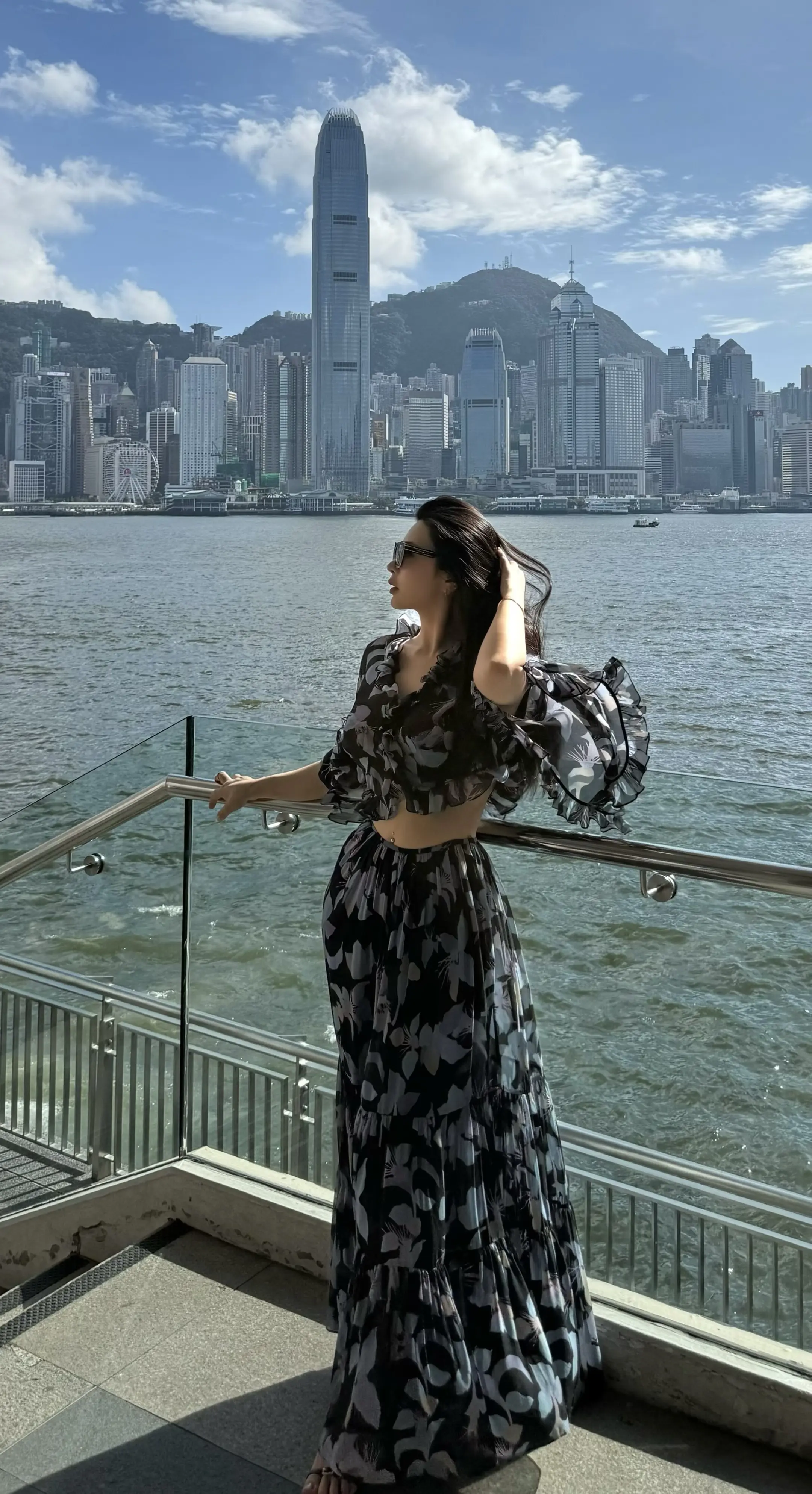 女神范ootd 香港维多利亚港