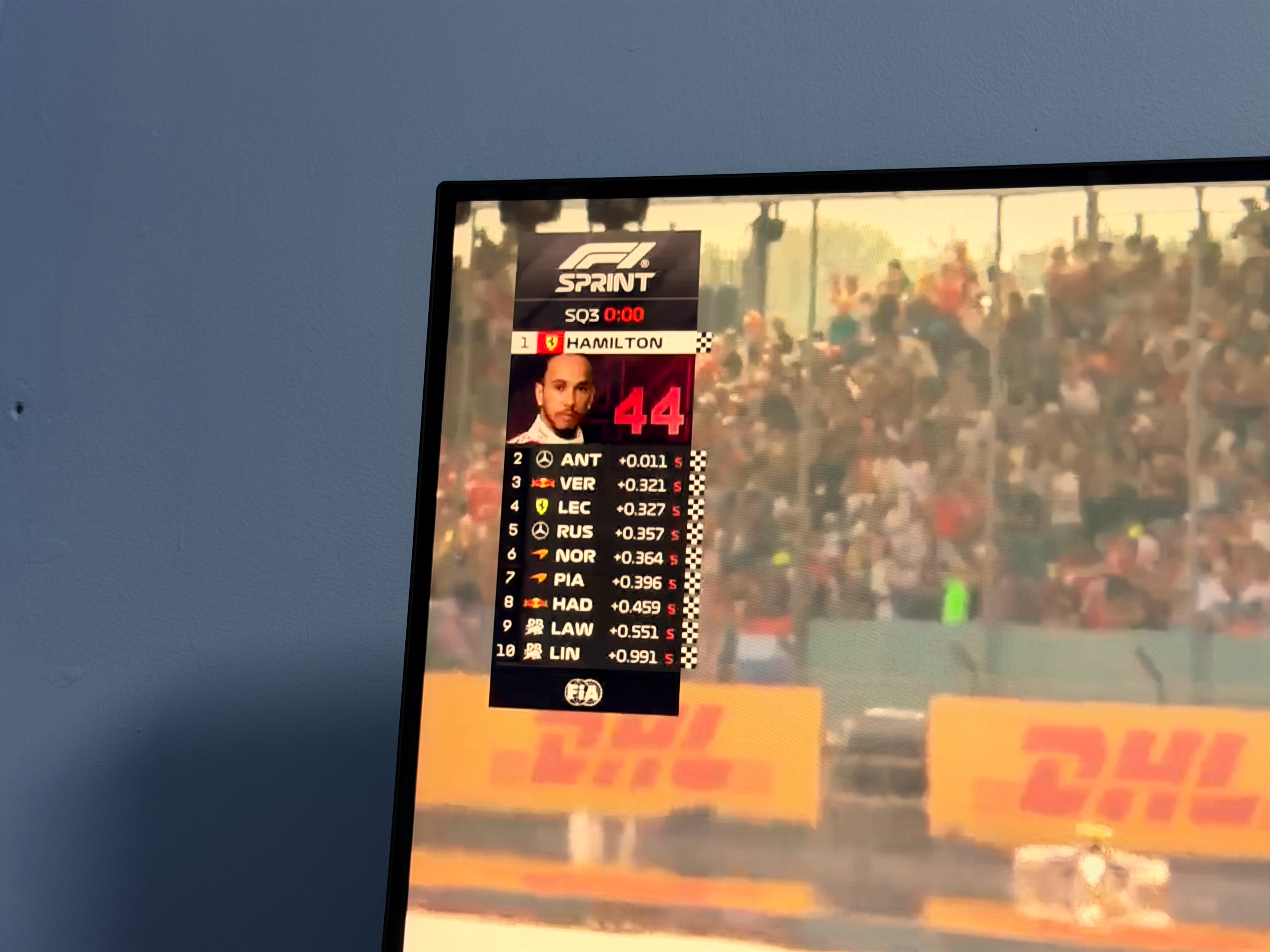 2026F1英国大奖赛冲刺赛排位赛 44  汉密尔顿多杆了 