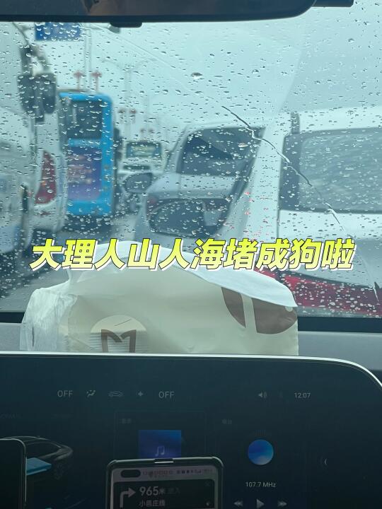 刚到大理，已经堵在路上1个半小时了