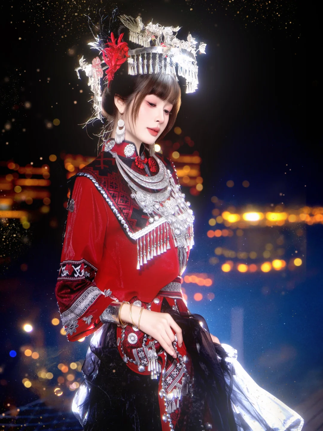芙蓉镇摸泥节✨这套苗服写真被问爆了