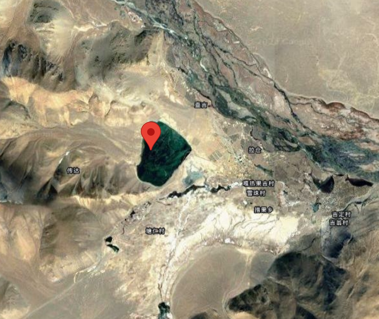 西藏地震 震中附近的卫星图，在方圆5公里内，还是有不少村镇，望平安🙏。 