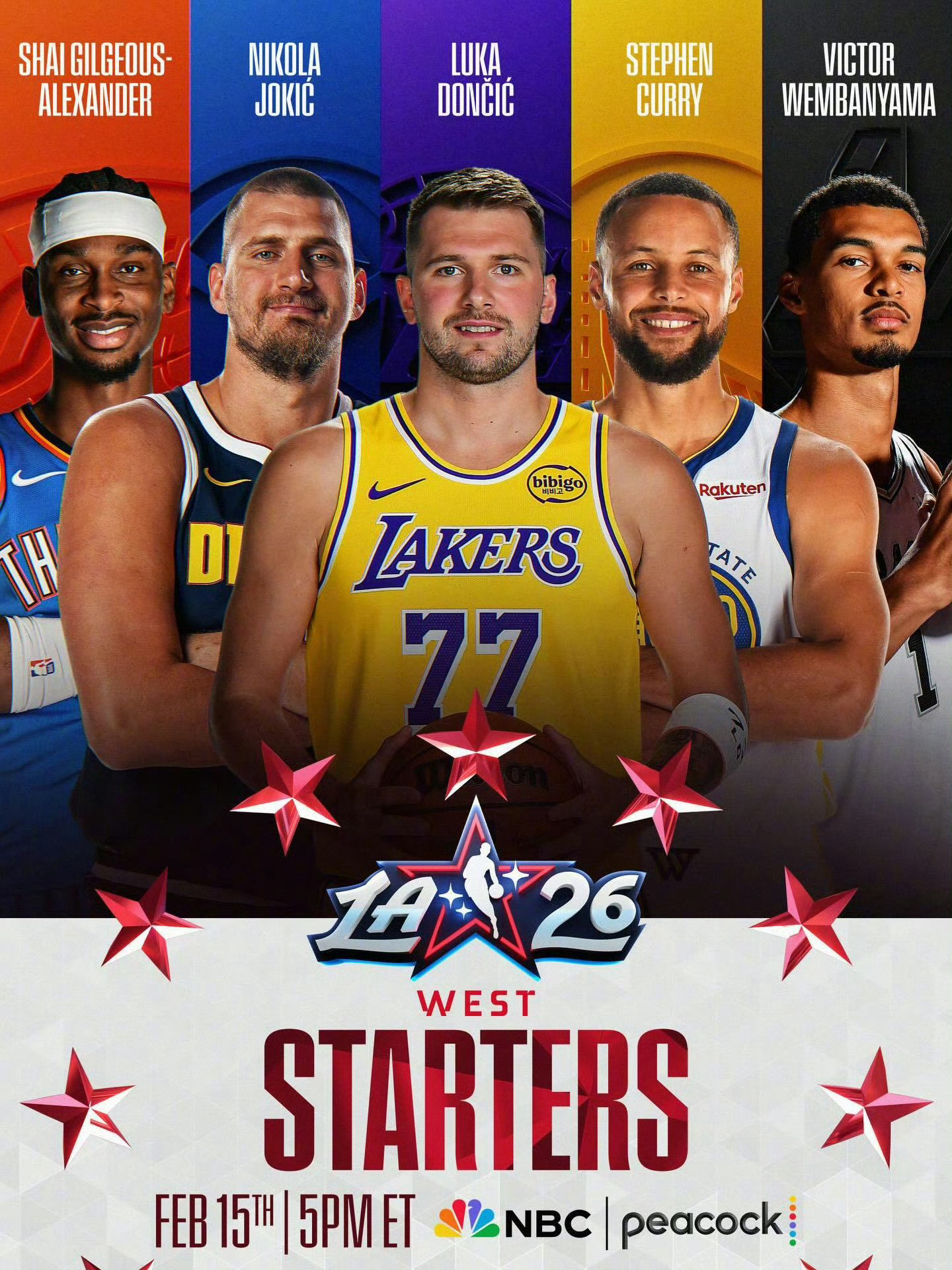 2026年的NBA全明星首发正式公布：——东部：字母哥、布伦森、坎宁安、杰伦布朗