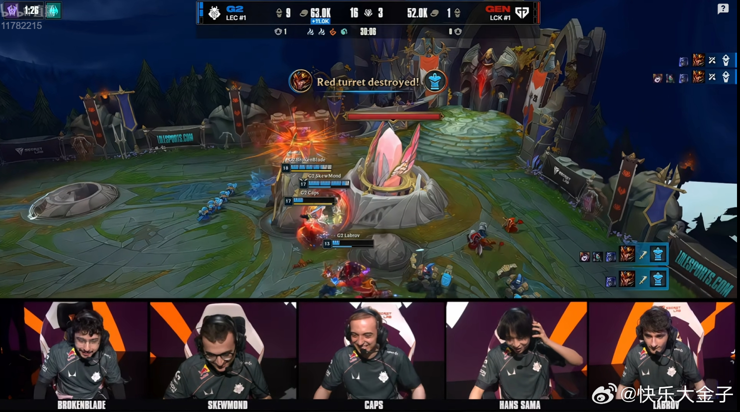 G2零封LCK G2 3-0 GEN，晋级全球先锋赛决赛。加上昨天零封BFX，在