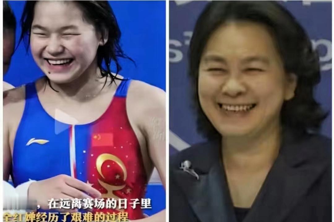 这下惊呼了，
不止全红婵没想到，
就连华春莹本人也没想到！

全红婵时隔183天