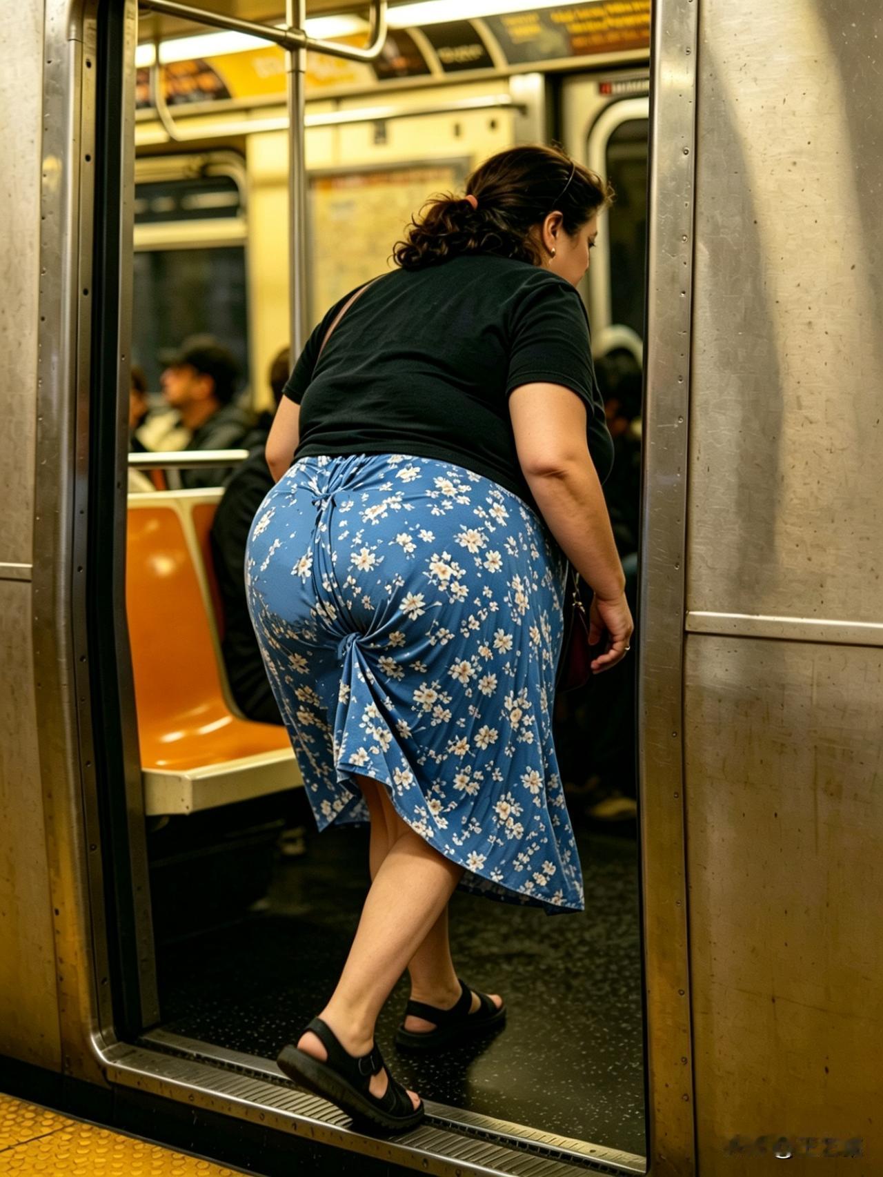 每次我坐车起身都会立即拉一下裙子。

因为我会想起前夫曾经挖苦我的那次:夹着裙子