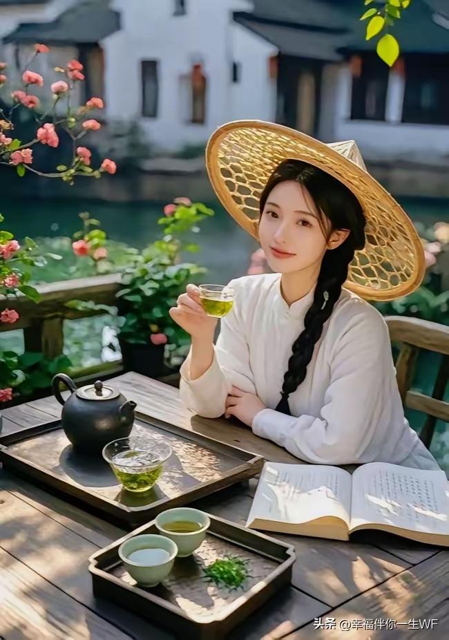 天净沙·春轩小坐
轩前小憩烹茶，
春枝新绽杏花，
风卷残篇寻雅。
细雨轻洒，
旧