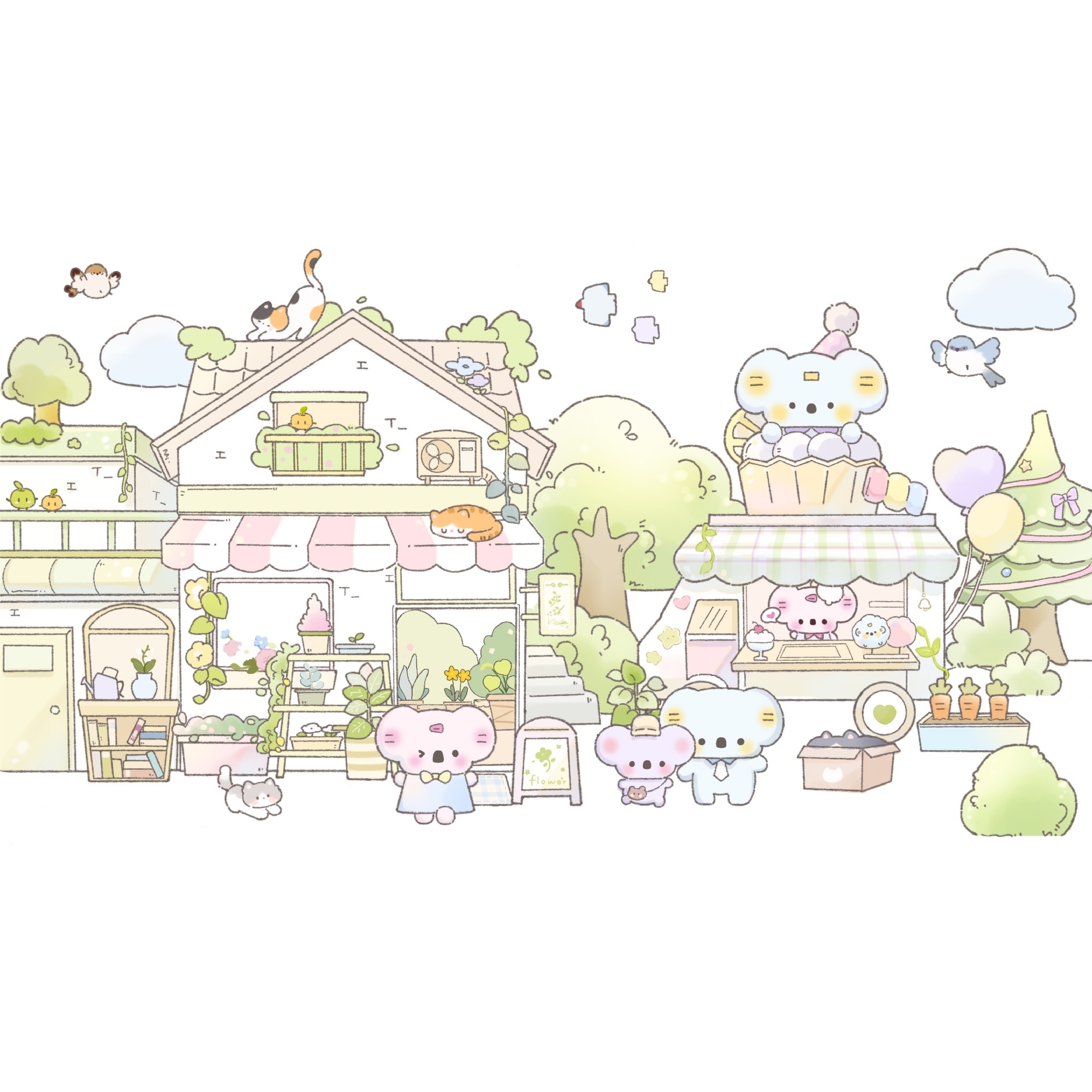 存一下考拉背景图 
