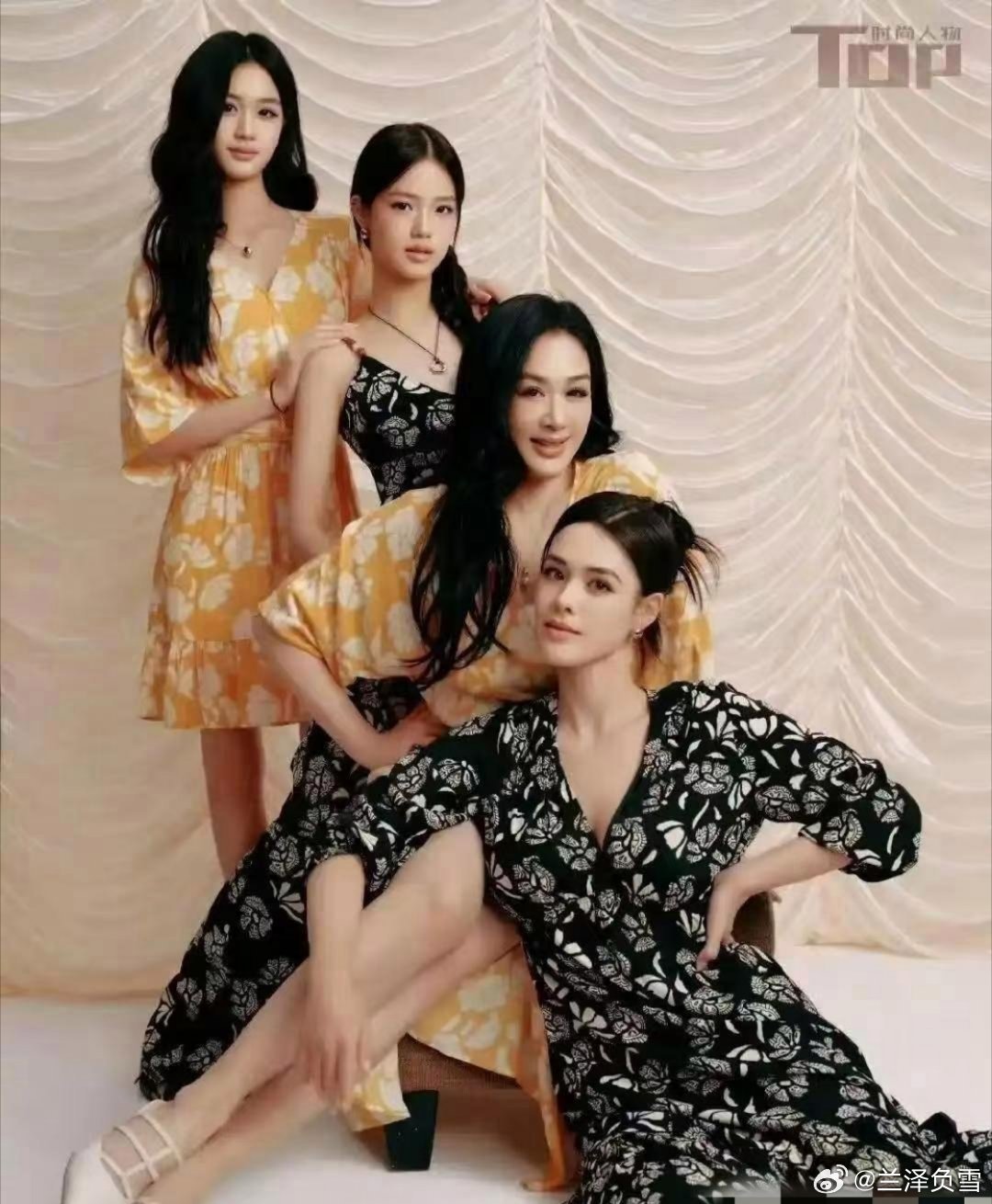 钟丽缇母女四人上杂志啦！辨识度超高，各有各的美，真是母系美貌啊！谁懂啊，三女儿忒