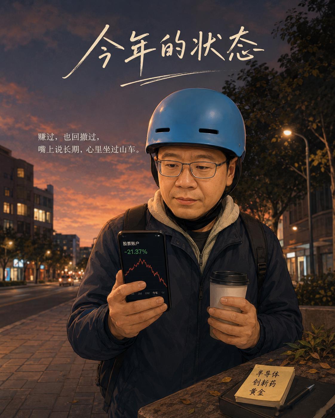 正在码字写周报。一边统计盈亏，一边泪流满面，我觉得大户说的对，普通人就不应该炒股