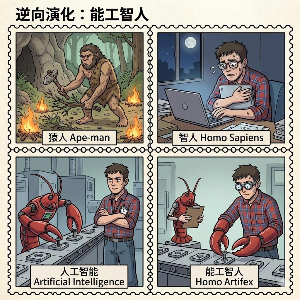 能工智人以openclaw 为代表的龙虾星人即将占领地球，人工智能和能工智人，以