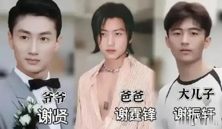谢家三代同框，总能引出颜值争论

一张脸，能撑起一代人的记忆。谢贤的帅，和现在流