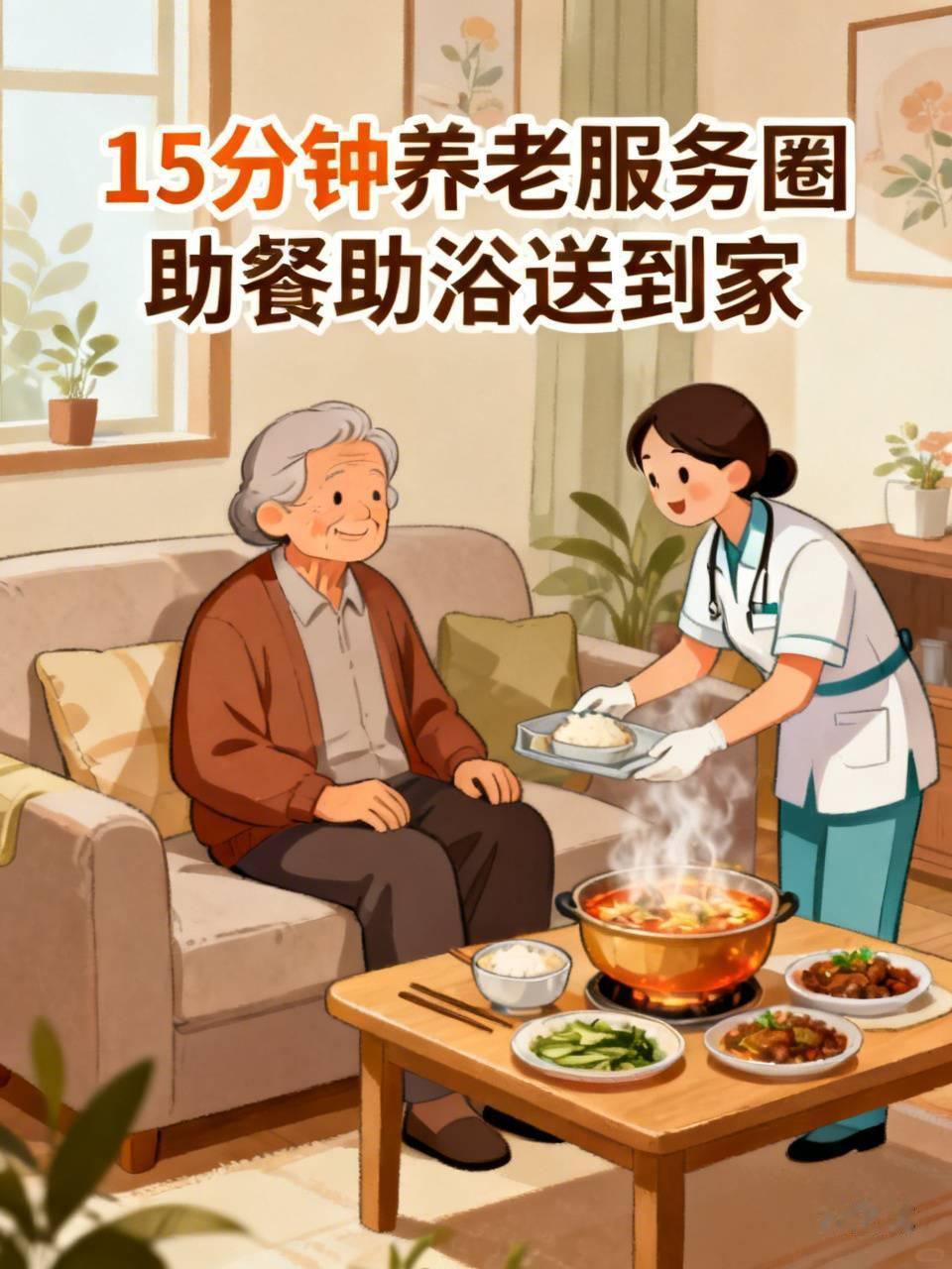 助餐助浴送到家，这个“15分钟圈”让老人不用离开家

人老了最怕啥？不是没钱，是