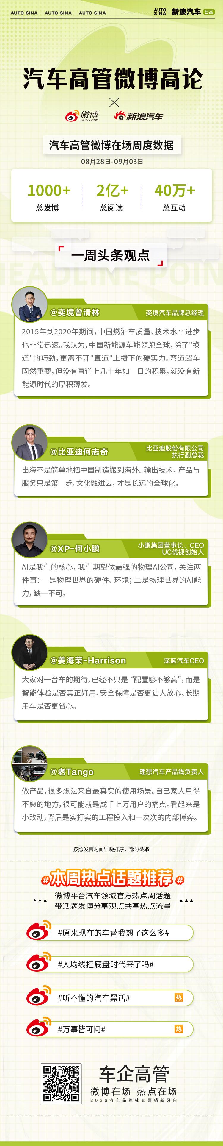 让技术回归真实世界，用长期积淀定义每一次出行的价值。汽车高管微博高论，省流速览微
