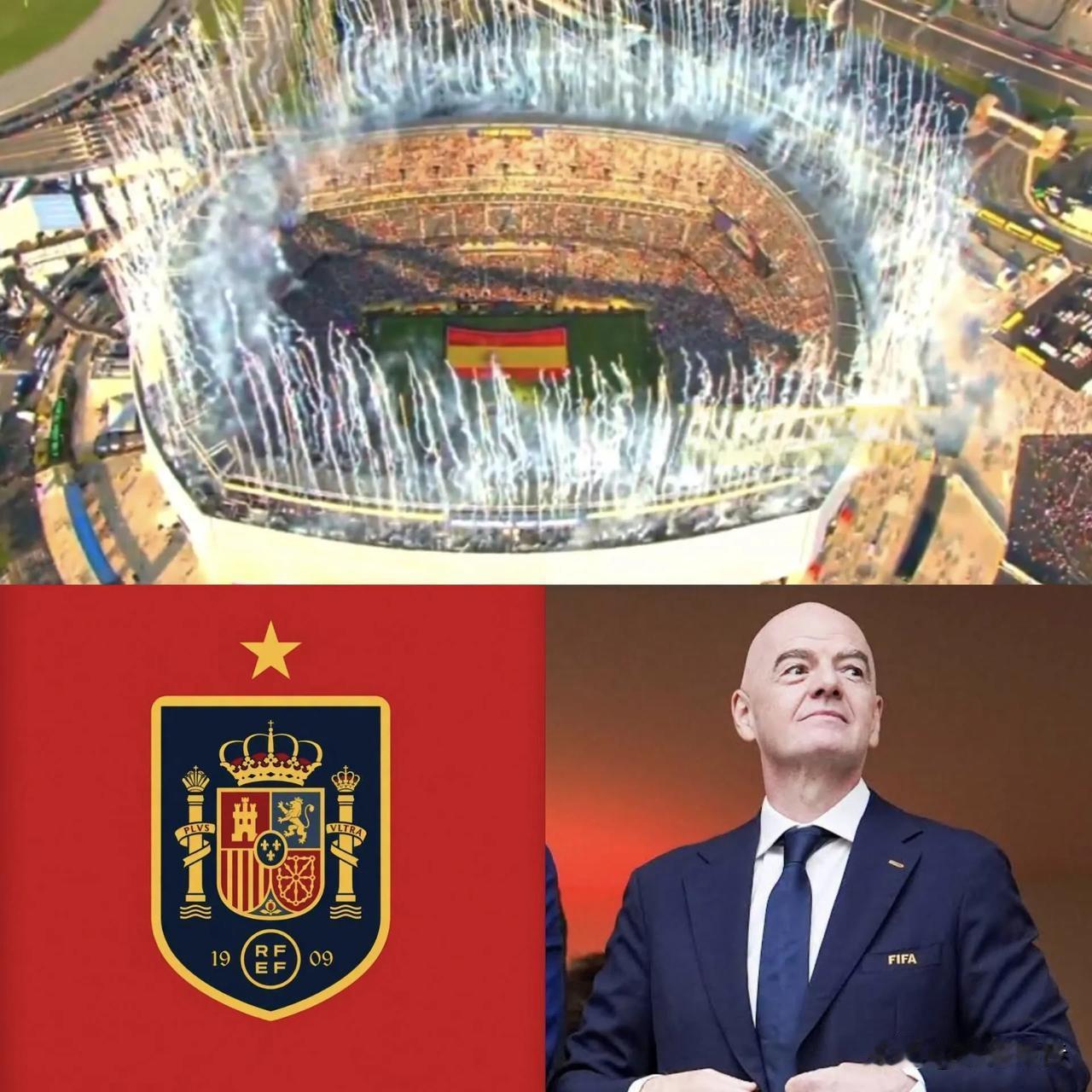 预定冠军的烟花配色来不及改？

西班牙🇪🇸足协对举杯时发射的大型烟花不满：体