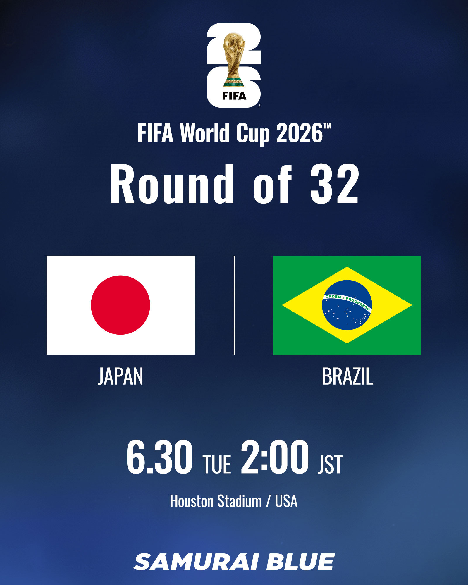 サッカー日本代表世界杯 【日本代表32强对战国确定】2026美加墨世界杯32强战