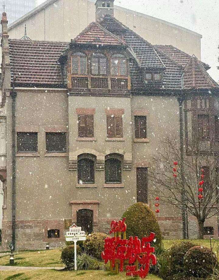 已经十几年没下雪的上海忽然飘雪 上海 学  上海下雪了