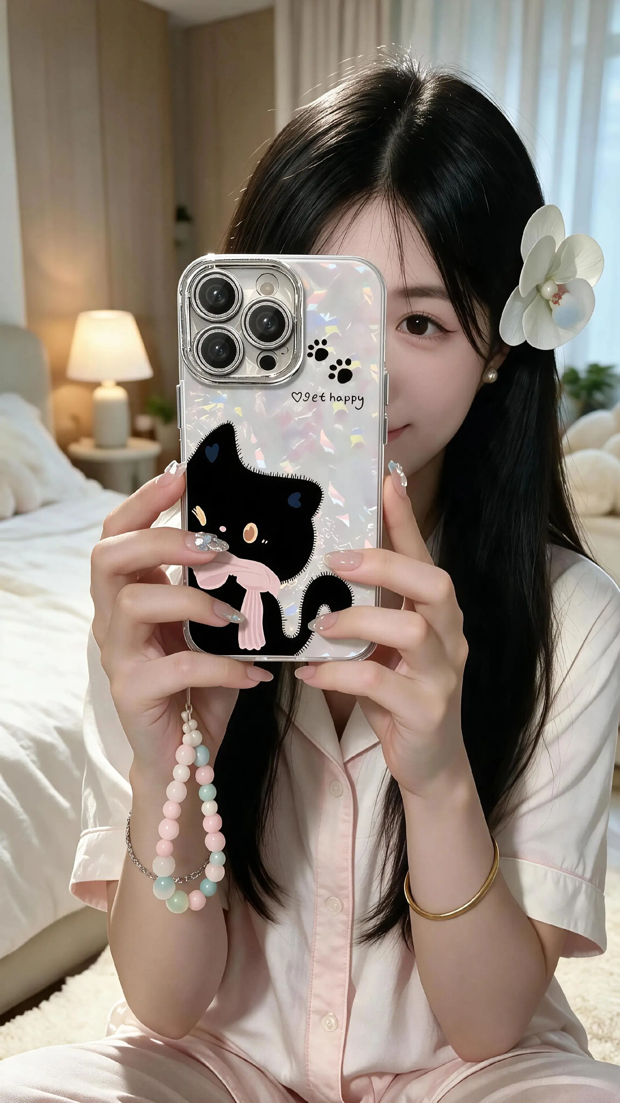 苹果手机壳 猫系手机壳 韩系猫耳手机壳 爱了爱了