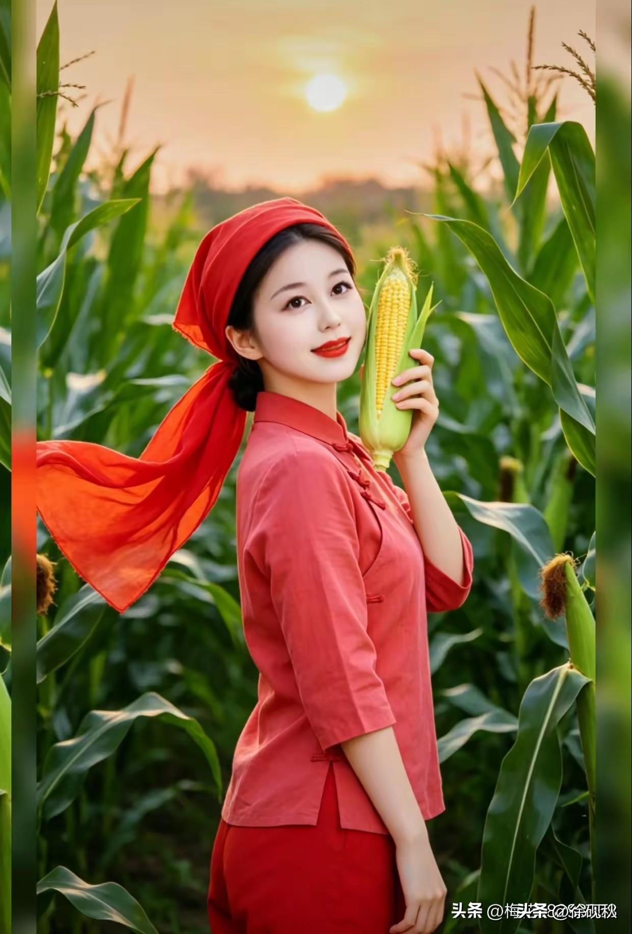 玉米地红高粱。这样的摄影哪个拍子比较好？还是很有欣赏价值的。