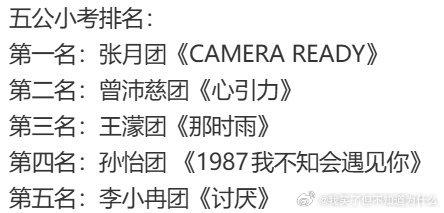 张月组浪姐小考第一张月组浪姐最后一次小考第一 第一！！！ 