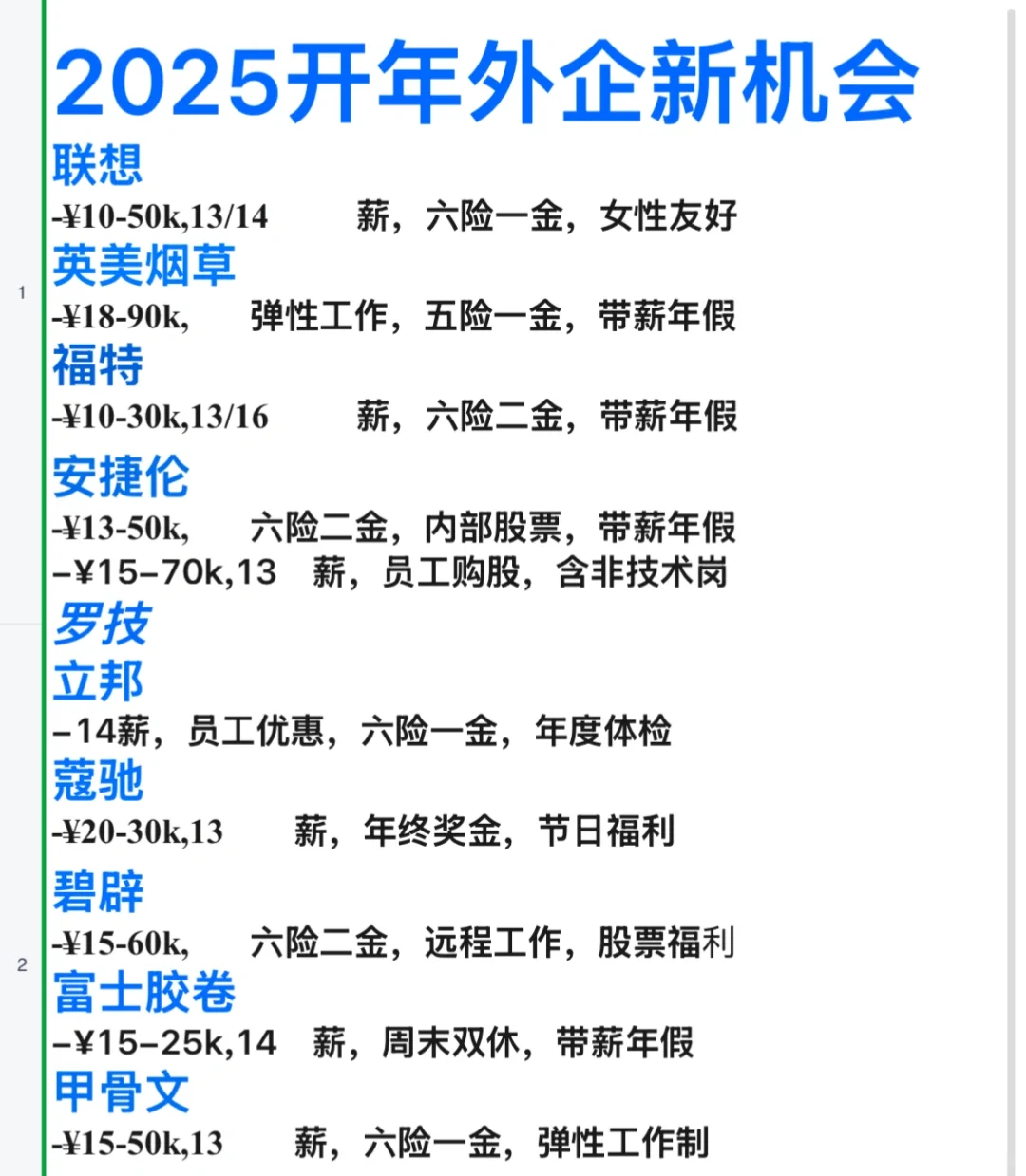 2025开年外企新机会！2000➕的offer等你来