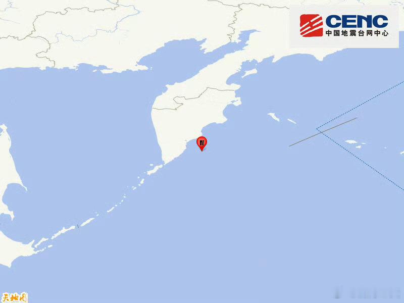 地震快讯中国地震台网正式测定：11月05日07时28分在堪察加东岸远海（北纬52