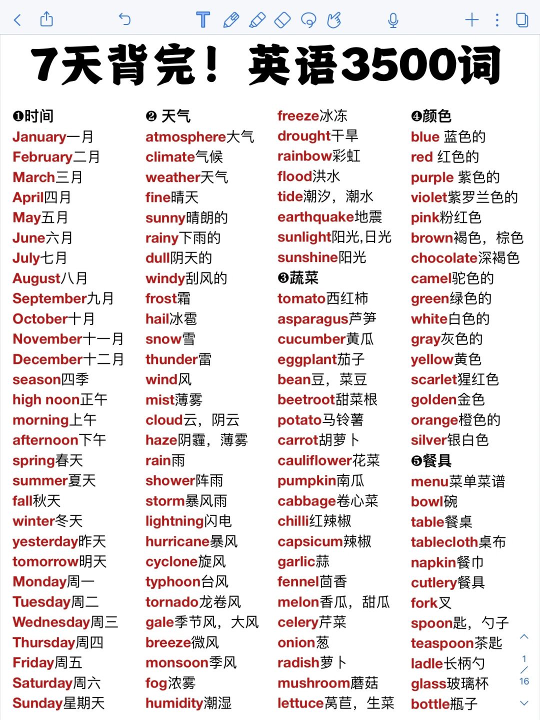高效记忆！7天刷爆英语3500词！暴涨词汇量