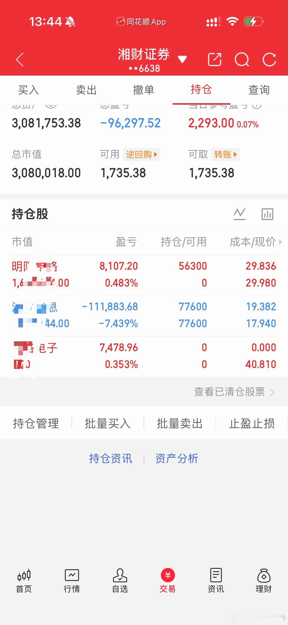 今日实盘操作公示：清仓了结商洛电子，换仓买入明阳电路，法本信息继续持仓持有。所有