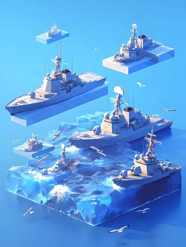 这50艘盾舰的背后，是我国向“深蓝海军”迈进的坚实步伐。曾经，我国海军更多是在近