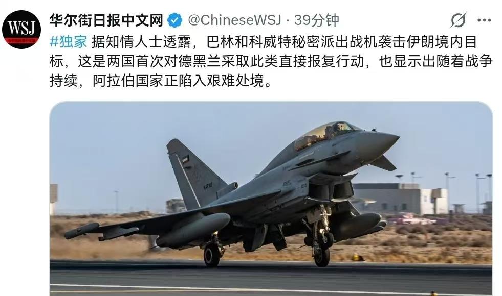 开始还手了！两个国家参战，打击伊朗！

美媒爆了个大料。7月25日，美国《华尔街