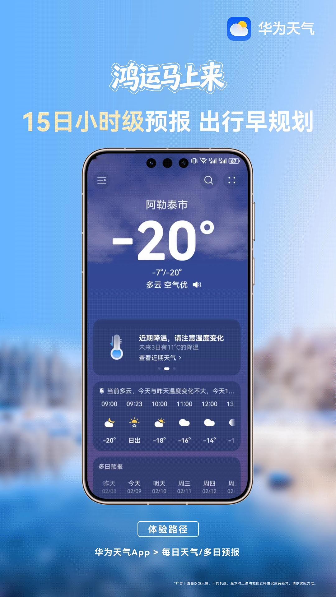 宝子们春节出门逛吃，天气刚需直接锁死华为天气！亲测好用15日小时级预报提前把行程